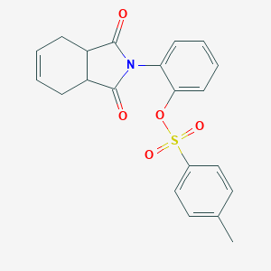 molecular formula C21H19NO5S B339702 2-(1,3-dioxo-1,3,3a,4,7,7a-hexahydro-2H-isoindol-2-yl)phenyl 4-methylbenzenesulfonate 