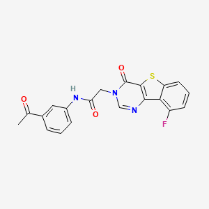 molecular formula C20H14FN3O3S B3397030 N-(3-acetylphenyl)-2-(9-fluoro-4-oxo[1]benzothieno[3,2-d]pyrimidin-3(4H)-yl)acetamide CAS No. 1021207-41-9
