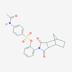 molecular formula C23H22N2O6S B339707 2-(1,3-dioxooctahydro-2H-4,7-methanoisoindol-2-yl)phenyl 4-(acetylamino)benzenesulfonate 