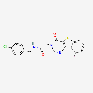 molecular formula C19H13ClFN3O2S B3397071 N-(4-chlorobenzyl)-2-(9-fluoro-4-oxo[1]benzothieno[3,2-d]pyrimidin-3(4H)-yl)acetamide CAS No. 1021207-66-8
