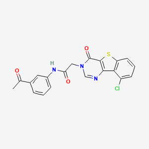 molecular formula C20H14ClN3O3S B3397089 N-(3-acetylphenyl)-2-(9-chloro-4-oxo[1]benzothieno[3,2-d]pyrimidin-3(4H)-yl)acetamide CAS No. 1021207-80-6
