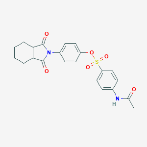 molecular formula C22H22N2O6S B339709 4-(1,3-dioxooctahydro-2H-isoindol-2-yl)phenyl 4-(acetylamino)benzenesulfonate 