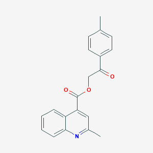 molecular formula C20H17NO3 B339714 2-(4-Methylphenyl)-2-oxoethyl 2-methyl-4-quinolinecarboxylate 