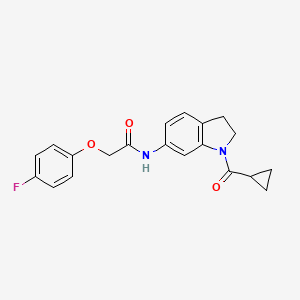 molecular formula C20H19FN2O3 B3397143 N-(1-(cyclopropanecarbonyl)indolin-6-yl)-2-(4-fluorophenoxy)acetamide CAS No. 1021207-99-7