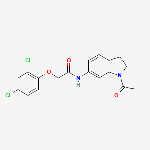 molecular formula C18H16Cl2N2O3 B3397152 N-(1-acetylindolin-6-yl)-2-(2,4-dichlorophenoxy)acetamide CAS No. 1021208-23-0