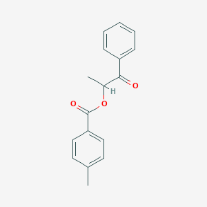 molecular formula C17H16O3 B339722 1-Oxo-1-phenylpropan-2-yl 4-methylbenzoate 