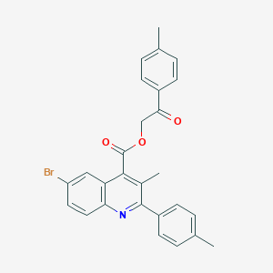 2-(4-Methylphenyl)-2-oxoethyl 6-bromo-3-methyl-2-(4-methylphenyl)-4-quinolinecarboxylate