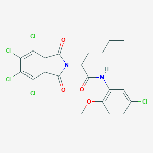 molecular formula C21H17Cl5N2O4 B339730 N-(5-chloro-2-methoxyphenyl)-2-(4,5,6,7-tetrachloro-1,3-dioxo-1,3-dihydro-2H-isoindol-2-yl)hexanamide 