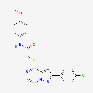 2-{[2-(4-chlorophenyl)pyrazolo[1,5-a]pyrazin-4-yl]sulfanyl}-N-(4-methoxyphenyl)acetamide