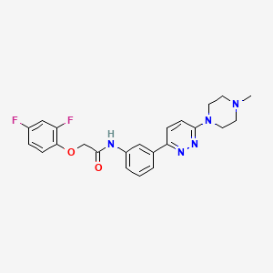 molecular formula C23H23F2N5O2 B3397357 2-(2,4-difluorophenoxy)-N-(3-(6-(4-methylpiperazin-1-yl)pyridazin-3-yl)phenyl)acetamide CAS No. 1021214-65-2