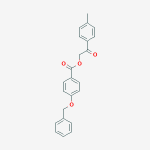 molecular formula C23H20O4 B339737 2-(4-Methylphenyl)-2-oxoethyl 4-(benzyloxy)benzoate 