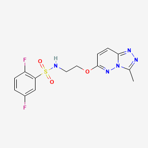 molecular formula C14H13F2N5O3S B3397385 2,5-difluoro-N-(2-((3-methyl-[1,2,4]triazolo[4,3-b]pyridazin-6-yl)oxy)ethyl)benzenesulfonamide CAS No. 1021216-25-0