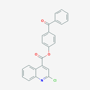 molecular formula C23H14ClNO3 B339739 4-(Phenylcarbonyl)phenyl 2-chloroquinoline-4-carboxylate 
