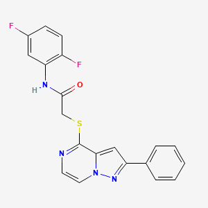 molecular formula C20H14F2N4OS B3397409 N-(2,5-difluorophenyl)-2-[(2-phenylpyrazolo[1,5-a]pyrazin-4-yl)thio]acetamide CAS No. 1021216-43-2