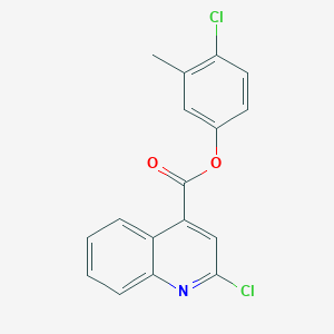 molecular formula C17H11Cl2NO2 B339743 4-Chloro-3-methylphenyl 2-chloro-4-quinolinecarboxylate 