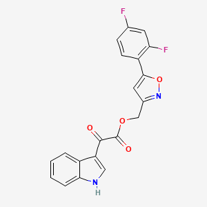 molecular formula C20H12F2N2O4 B3397458 (5-(2,4-difluorophenyl)isoxazol-3-yl)methyl 2-(1H-indol-3-yl)-2-oxoacetate CAS No. 1021217-97-9