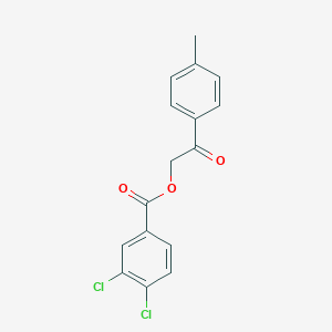 molecular formula C16H12Cl2O3 B339747 2-(4-Methylphenyl)-2-oxoethyl 3,4-dichlorobenzoate 