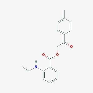 molecular formula C18H19NO3 B339754 2-(4-Methylphenyl)-2-oxoethyl 2-(ethylamino)benzoate 