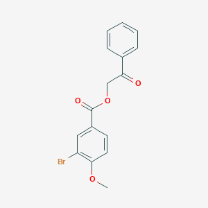 molecular formula C16H13BrO4 B339756 2-Oxo-2-phenylethyl 3-bromo-4-methoxybenzoate 