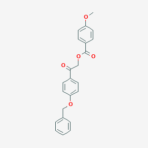 molecular formula C23H20O5 B339758 2-[4-(Benzyloxy)phenyl]-2-oxoethyl 4-methoxybenzoate 