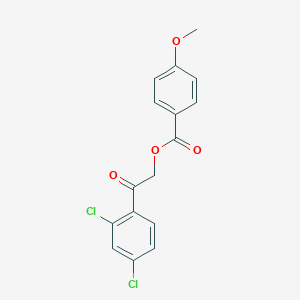 molecular formula C16H12Cl2O4 B339759 2-(2,4-Dichlorophenyl)-2-oxoethyl 4-methoxybenzoate 