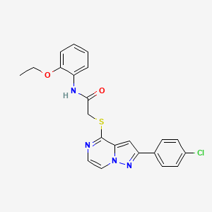 2-{[2-(4-chlorophenyl)pyrazolo[1,5-a]pyrazin-4-yl]sulfanyl}-N-(2-ethoxyphenyl)acetamide