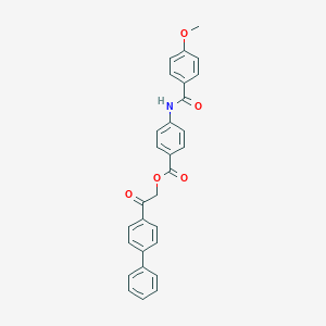 2-[1,1'-Biphenyl]-4-yl-2-oxoethyl 4-[(4-methoxybenzoyl)amino]benzoate