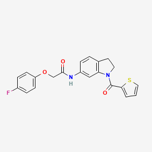 molecular formula C21H17FN2O3S B3397694 2-(4-fluorophenoxy)-N-(1-(thiophene-2-carbonyl)indolin-6-yl)acetamide CAS No. 1021221-00-0
