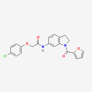 molecular formula C21H17ClN2O4 B3397709 2-(4-chlorophenoxy)-N-(1-(furan-2-carbonyl)indolin-6-yl)acetamide CAS No. 1021221-43-1