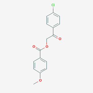 molecular formula C16H13ClO4 B339773 2-(4-Chlorophenyl)-2-oxoethyl 4-methoxybenzoate 