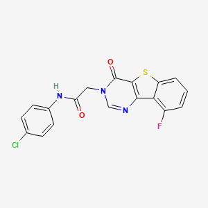 molecular formula C18H11ClFN3O2S B3397732 N-(4-chlorophenyl)-2-(9-fluoro-4-oxo[1]benzothieno[3,2-d]pyrimidin-3(4H)-yl)acetamide CAS No. 1021222-48-9
