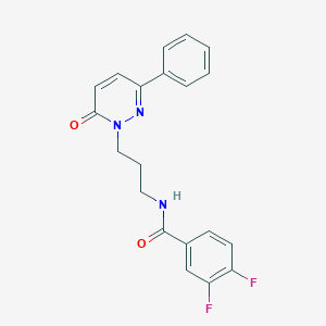 molecular formula C20H17F2N3O2 B3397814 3,4-difluoro-N-(3-(6-oxo-3-phenylpyridazin-1(6H)-yl)propyl)benzamide CAS No. 1021223-94-8