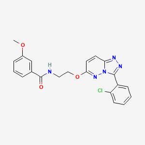 molecular formula C21H18ClN5O3 B3397818 N-(2-{[3-(2-chlorophenyl)-[1,2,4]triazolo[4,3-b]pyridazin-6-yl]oxy}ethyl)-3-methoxybenzamide CAS No. 1021224-19-0