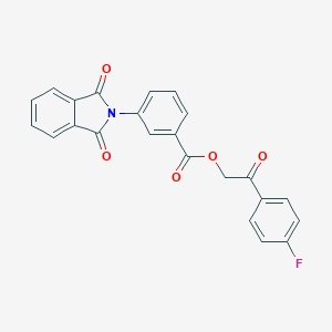 molecular formula C23H14FNO5 B339785 2-(4-fluorophenyl)-2-oxoethyl 3-(1,3-dioxo-1,3-dihydro-2H-isoindol-2-yl)benzoate 