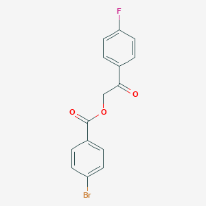 molecular formula C15H10BrFO3 B339786 2-(4-Fluorophenyl)-2-oxoethyl 4-bromobenzoate 