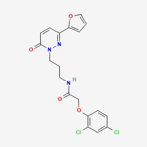 molecular formula C19H17Cl2N3O4 B3397867 2-(2,4-dichlorophenoxy)-N-(3-(3-(furan-2-yl)-6-oxopyridazin-1(6H)-yl)propyl)acetamide CAS No. 1021225-62-6