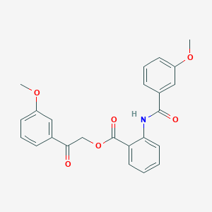 molecular formula C24H21NO6 B339788 2-(3-Methoxyphenyl)-2-oxoethyl 2-[(3-methoxybenzoyl)amino]benzoate 