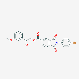 molecular formula C24H16BrNO6 B339789 2-(3-Methoxyphenyl)-2-oxoethyl 2-(4-bromophenyl)-1,3-dioxo-5-isoindolinecarboxylate 