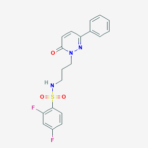 molecular formula C19H17F2N3O3S B3397896 2,4-difluoro-N-(3-(6-oxo-3-phenylpyridazin-1(6H)-yl)propyl)benzenesulfonamide CAS No. 1021226-12-9