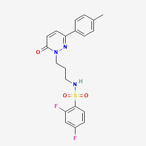 molecular formula C20H19F2N3O3S B3397906 2,4-difluoro-N-(3-(6-oxo-3-(p-tolyl)pyridazin-1(6H)-yl)propyl)benzenesulfonamide CAS No. 1021226-37-8