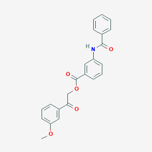 2-(3-Methoxyphenyl)-2-oxoethyl 3-(benzoylamino)benzoate