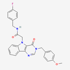 molecular formula C27H23FN4O3 B3397913 N-(4-fluorobenzyl)-2-(3-(4-methoxybenzyl)-4-oxo-3H-pyrimido[5,4-b]indol-5(4H)-yl)acetamide CAS No. 1021226-42-5