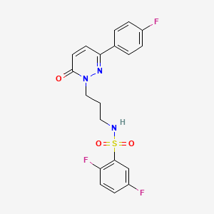 molecular formula C19H16F3N3O3S B3397918 2,5-difluoro-N-(3-(3-(4-fluorophenyl)-6-oxopyridazin-1(6H)-yl)propyl)benzenesulfonamide CAS No. 1021226-63-0