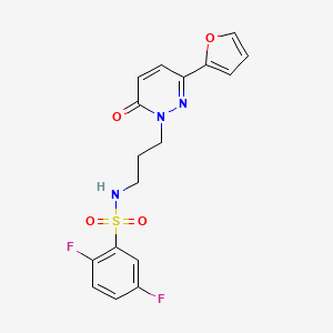 molecular formula C17H15F2N3O4S B3397938 2,5-difluoro-N-(3-(3-(furan-2-yl)-6-oxopyridazin-1(6H)-yl)propyl)benzenesulfonamide CAS No. 1021227-04-2