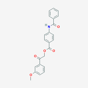 molecular formula C23H19NO5 B339794 2-(3-Methoxyphenyl)-2-oxoethyl 4-(benzoylamino)benzoate 