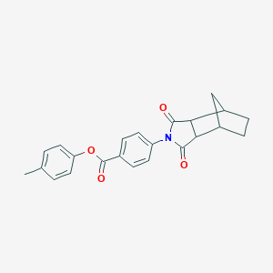 molecular formula C23H21NO4 B339796 4-methylphenyl 4-(1,3-dioxooctahydro-2H-4,7-methanoisoindol-2-yl)benzoate 