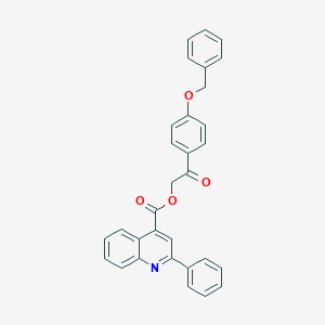 molecular formula C31H23NO4 B339799 2-[4-(Benzyloxy)phenyl]-2-oxoethyl 2-phenyl-4-quinolinecarboxylate 