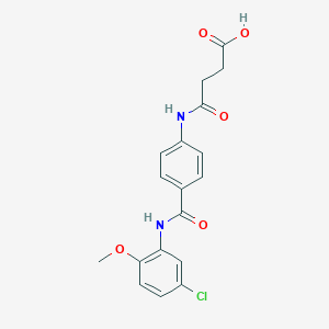 molecular formula C18H17ClN2O5 B339800 4-{4-[(5-Chloro-2-methoxyanilino)carbonyl]anilino}-4-oxobutanoic acid 