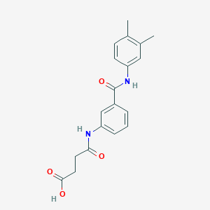 molecular formula C19H20N2O4 B339802 4-{3-[(3,4-Dimethylanilino)carbonyl]anilino}-4-oxobutanoic acid 