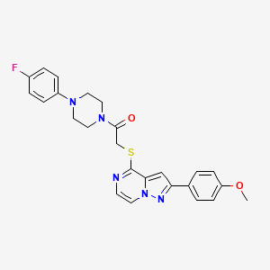 4-({2-[4-(4-Fluorophenyl)piperazin-1-yl]-2-oxoethyl}thio)-2-(4-methoxyphenyl)pyrazolo[1,5-a]pyrazine